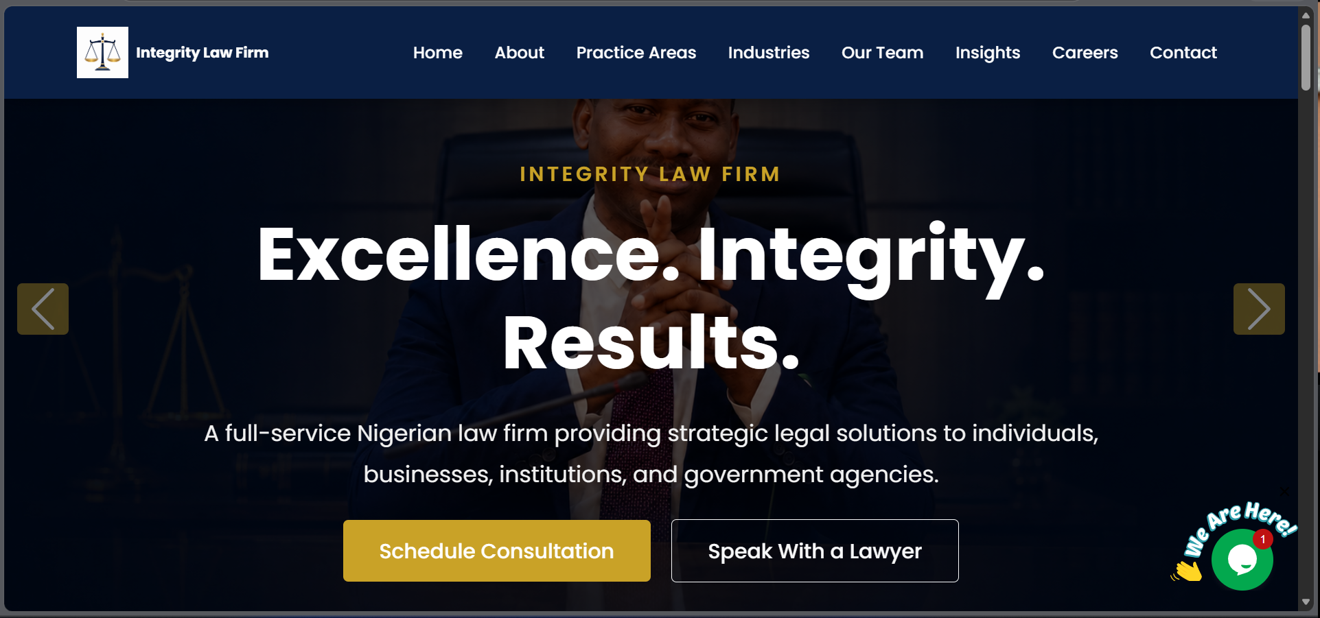 Integrity Law Firm Website